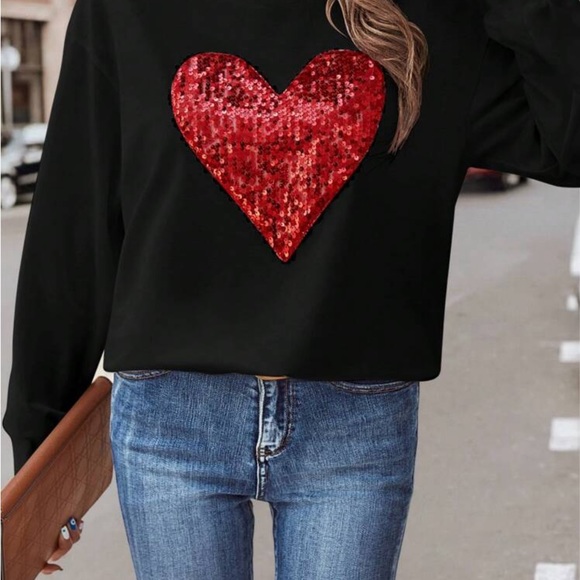 New black heart print sweatshirt - Picture 4 of 7